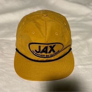 Jax Mustard Yellow Flat Bill Hat with Black Logo